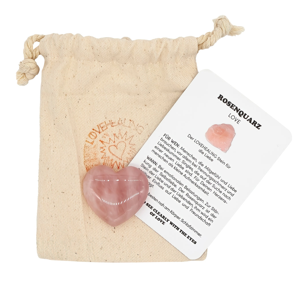 Pocket Stone Rose Quartz for Love Love Healing