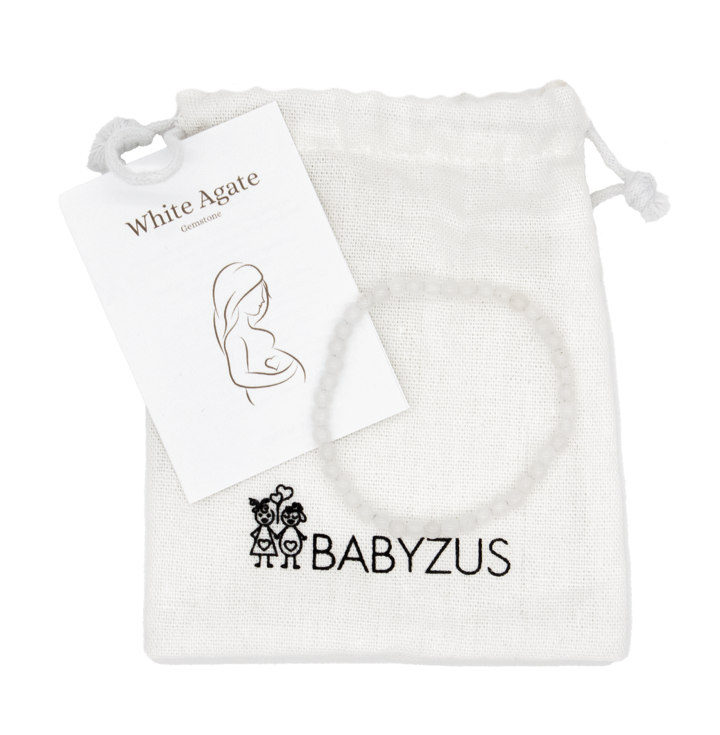 White Agate gem stone bracelet babyzus